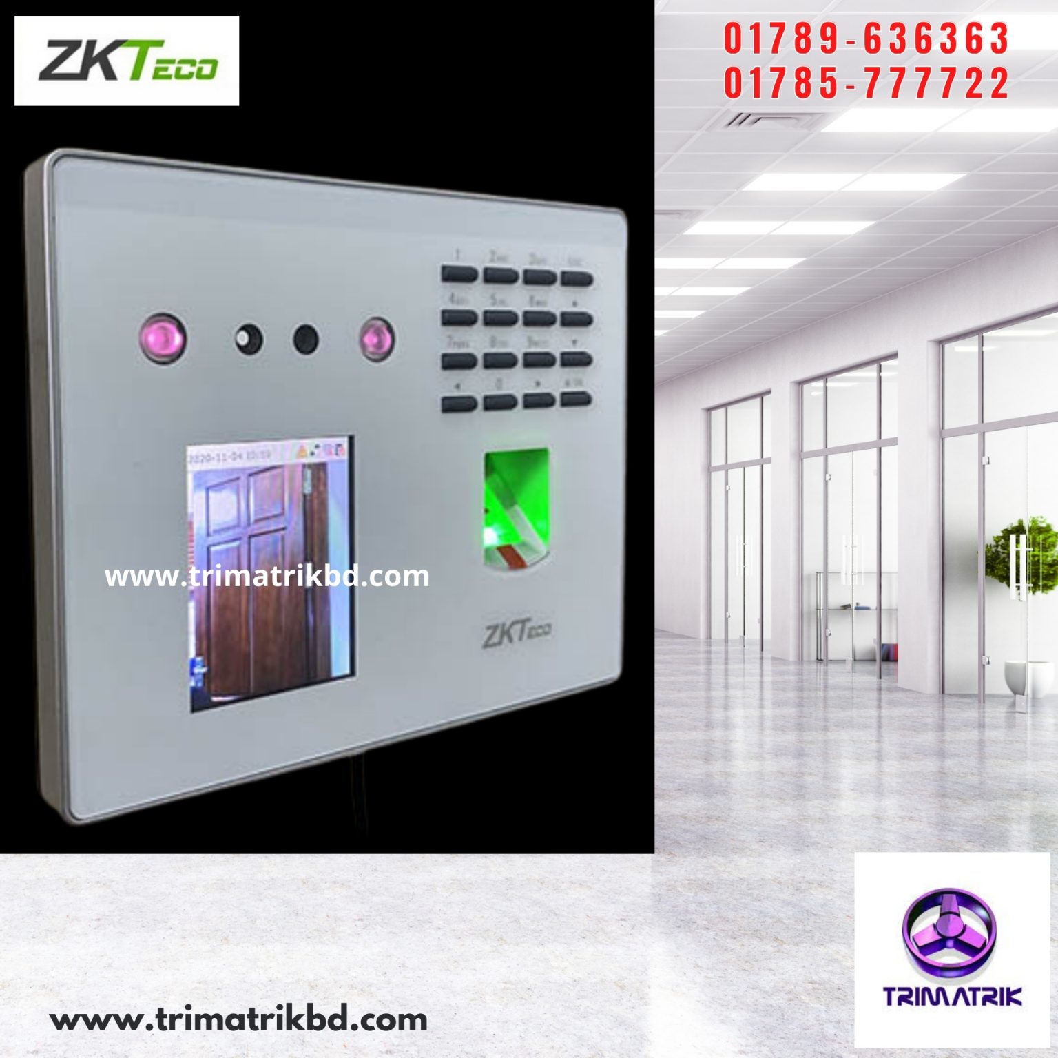 ZKTECO MB560VL FACE + MULTIBIOMETRIC ATTENDANCE BEST PRICE in BD